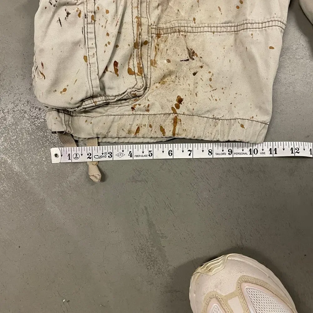 Y2K thrashed cargo board shorts 34